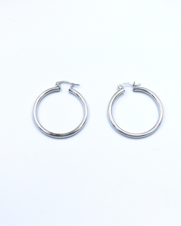 Arracadas de plata anchas - Imagen 2