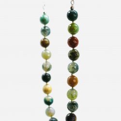 Collar agata verde con aretes