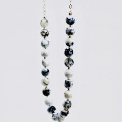 Collar agata negra con aretes