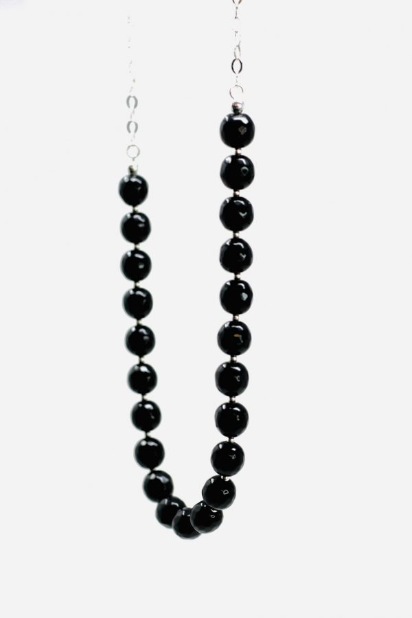 Collar agata negra con aretes