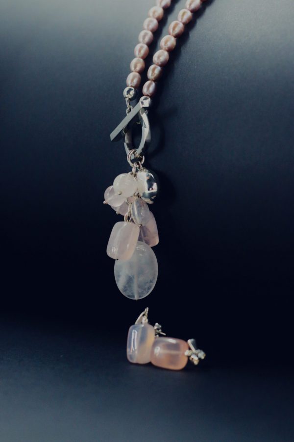 Collar Vicky cuarzo rosa - Imagen 3