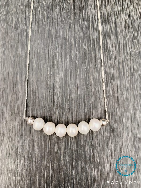 Collar de 6 perlas simple - Imagen 2