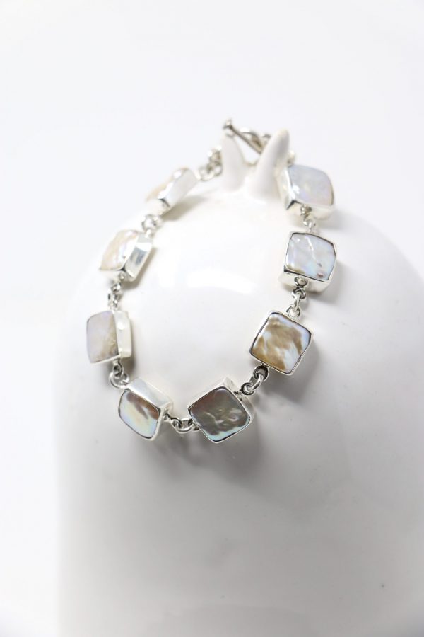 Pulsera de concha cuadrada - Imagen 3