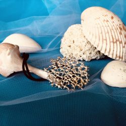 Dije muerdago bolita plata fino