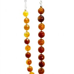 Collar agata miel con aretes