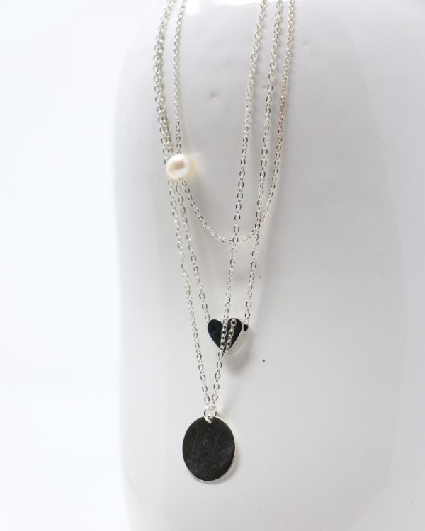Collar de 3 hilos corazon - Imagen 2
