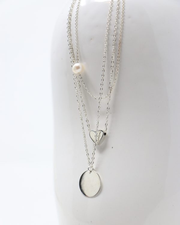 Collar de 3 hilos corazon