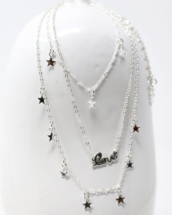 Collar de 3 hilos de estrellas