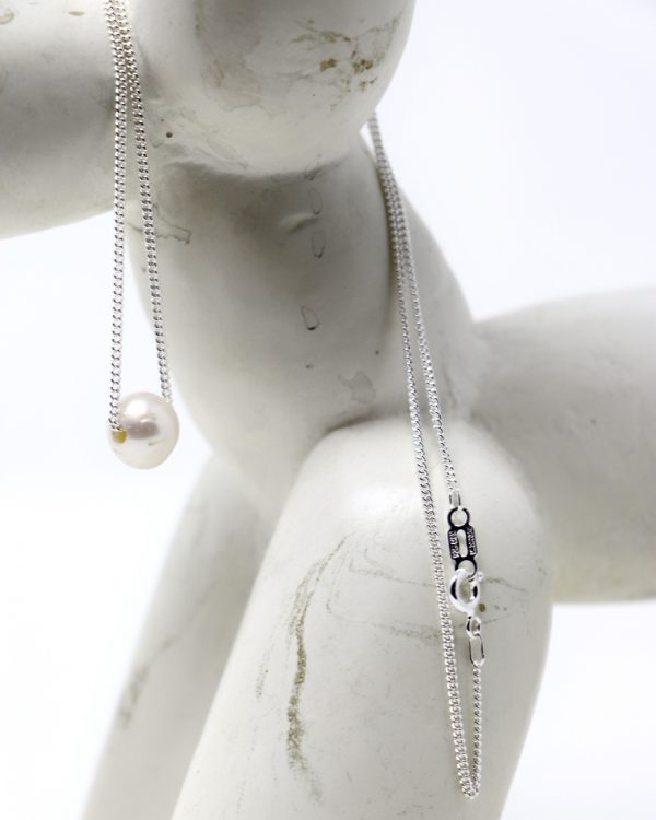 Cadena de plata con perla - Imagen 2
