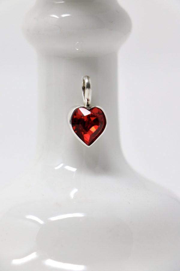 Juego corazon de cristal Swarovski arete largo
