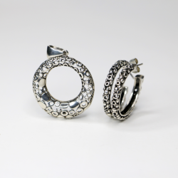 Juego de plata oxidada Snake