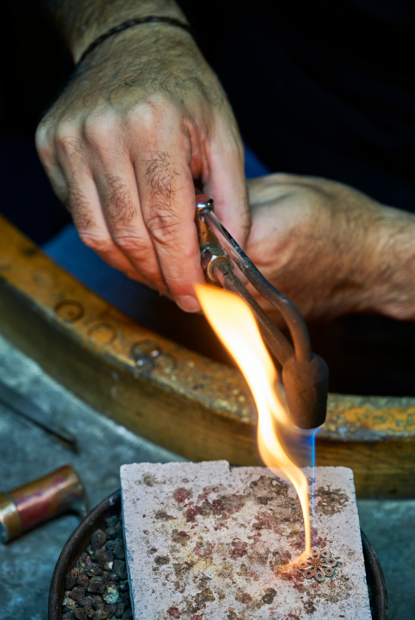 Trabajo de orfebrería con plata