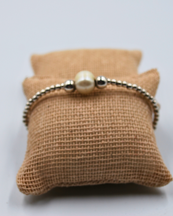 Pulsera elástica con Perla - Imagen 3
