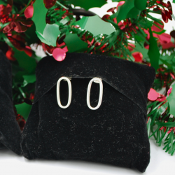 Aretes de plata eslabón