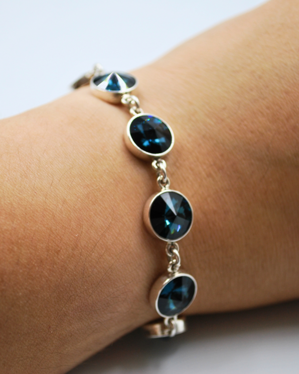 Pulsera de plata con cristales swarovski