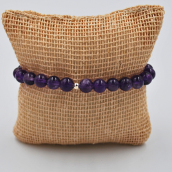 Pulsera de plata con amatistas