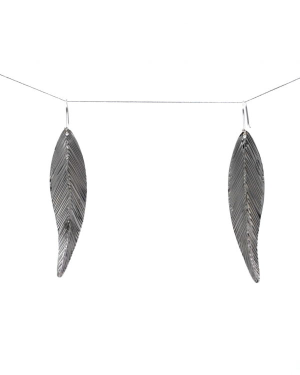 Aretes de pluma largos - Imagen 3