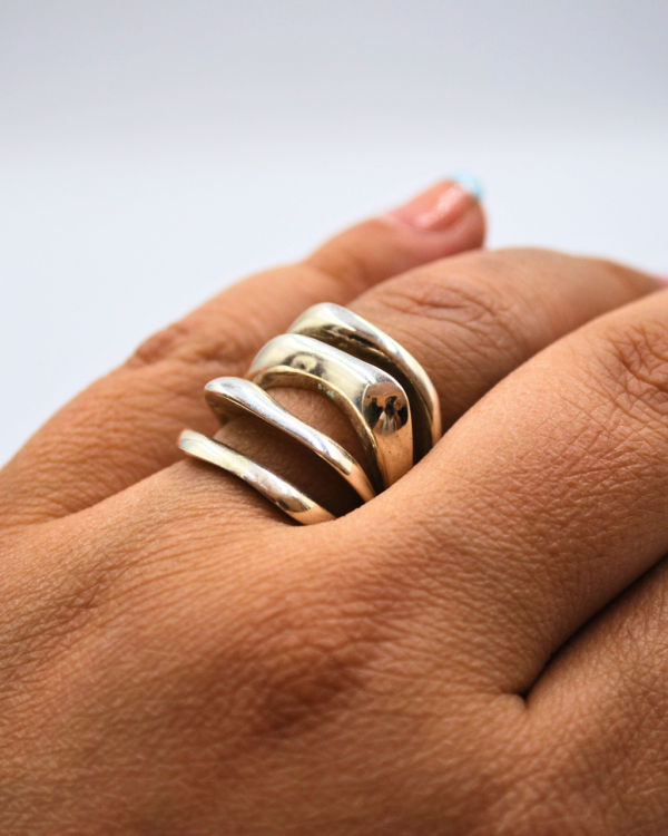 Anillo 4 en 1 cuadrado