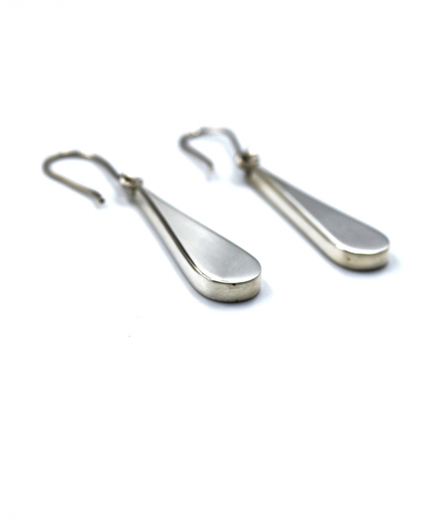 Arete gota de plata - Imagen 3