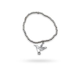 Pulsera elástica con colibrí colgante