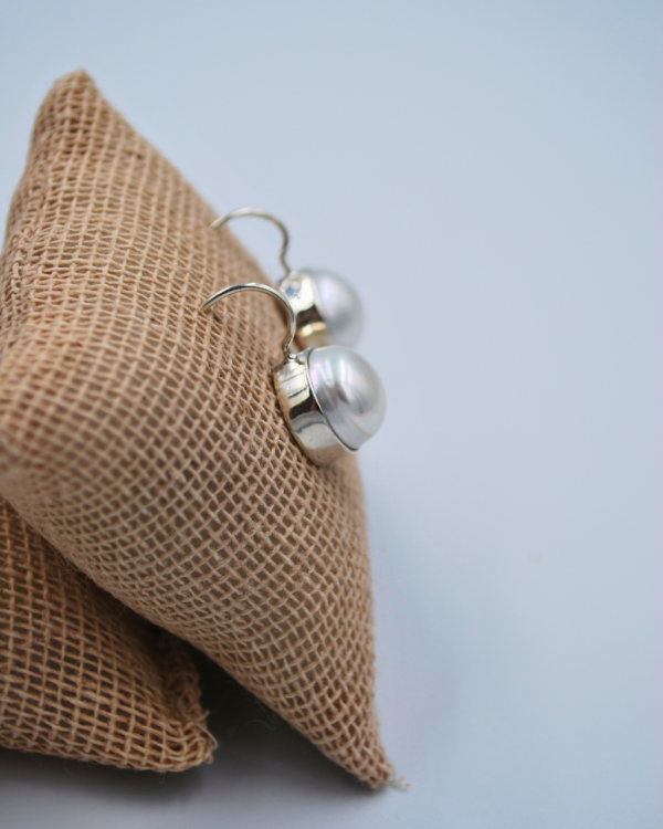 Arete perla colgante - Imagen 4