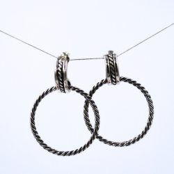 Arracadas de plata trenzada