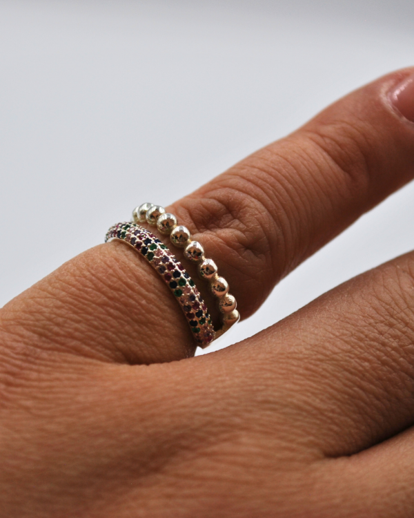 Anillo Bolas cristales