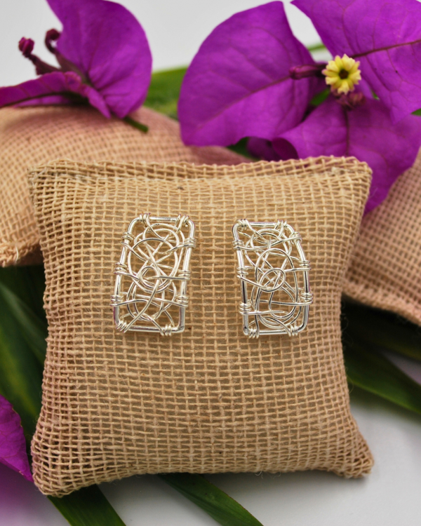 Aretes de plata Anarchy - Imagen 3