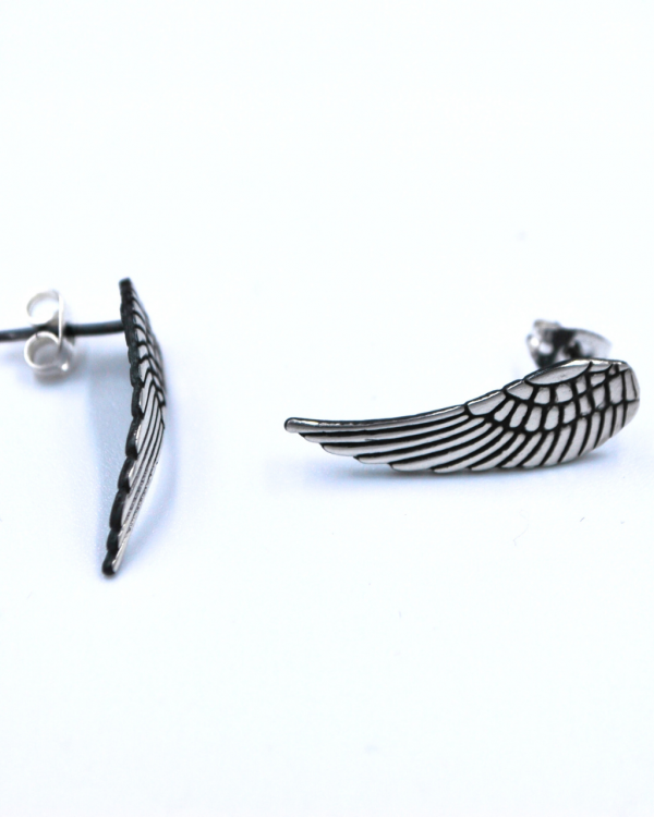 Arete ala de plata Ángel - Imagen 2
