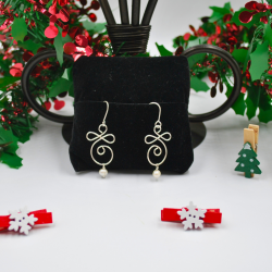 Aretes largos de plata Garabatos