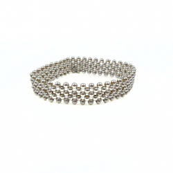 Brazalete con esferas de plata