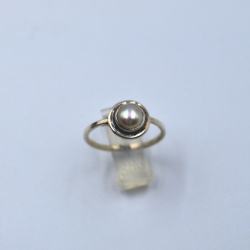 Anillo de plata doblete con perla