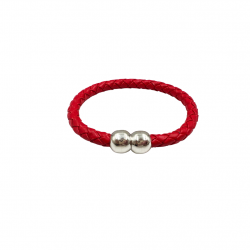 Pulsera de caucho rojo