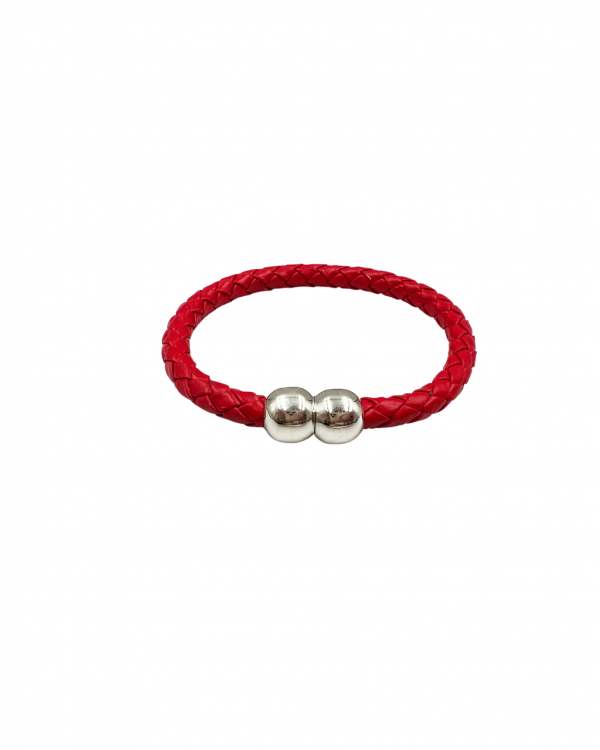 Pulsera de caucho rojo
