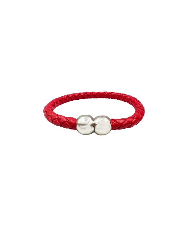 Pulsera de caucho rojo