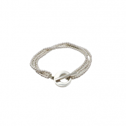 Pulsera de plata triple