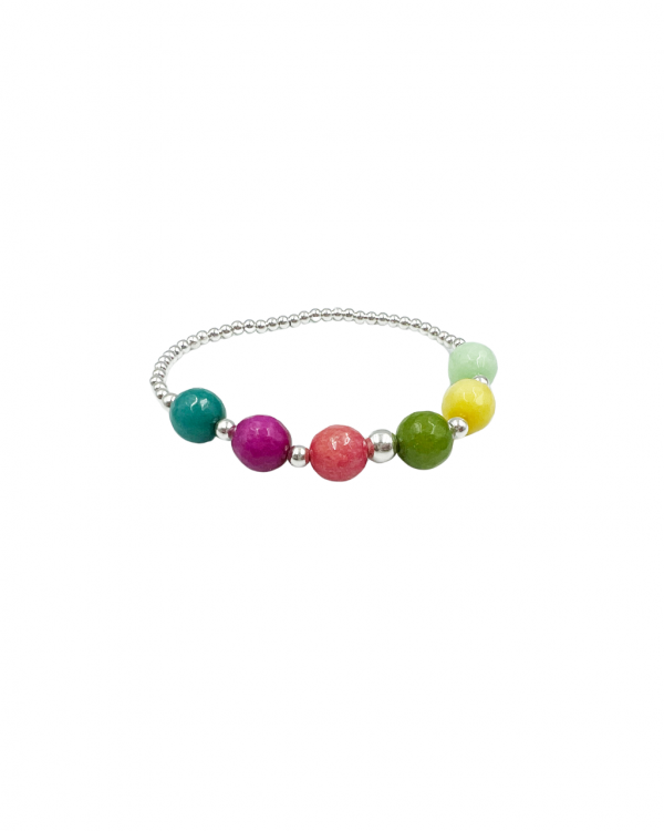 Pulsera de plata y agathas