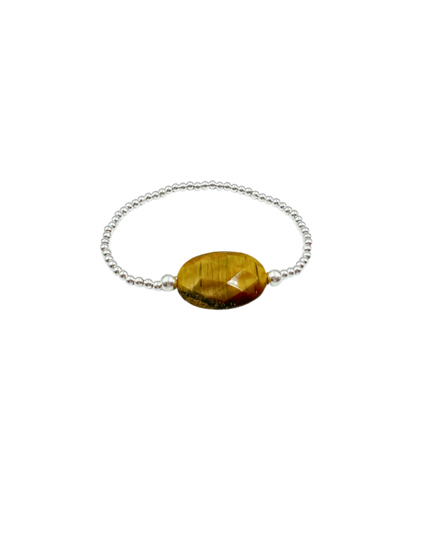 Pulsera de plata con piedra diente de león