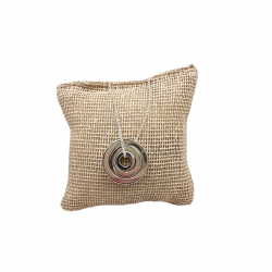 Collar con dije con tres círculos de plata