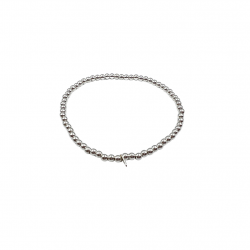 Pulsera elástica con esferas de plata