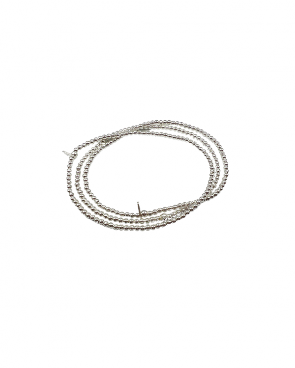 Pulsera elástica con esferas de plata
