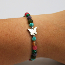 Pulsera de cristales mariposa