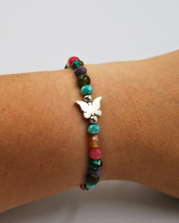 Pulsera de cristales mariposa