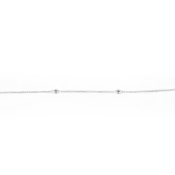 Pulsera hilo con bolitas plata