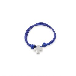 Pulsera con cruz de plata