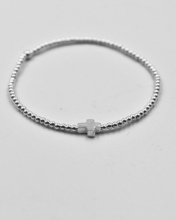 Pulsera bola miniatura con cruz - Imagen 3