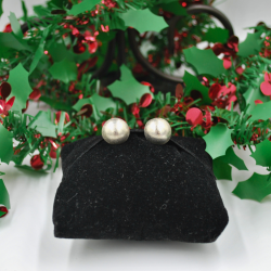 Aretes botón plata mate