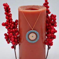 Dije de Ojo Turco Rosado